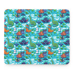 Xmas Dinosaur Pattern Print Mouse Pad