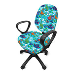 Xmas Dinosaur Pattern Print Office Chair Cover
