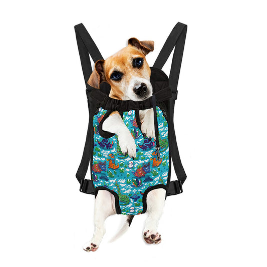 Xmas Dinosaur Pattern Print Pet Carrier Backpack
