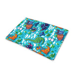 Xmas Dinosaur Pattern Print Pet Cooling Mat Cover