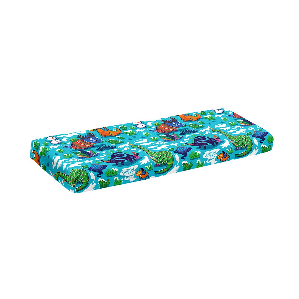 Xmas Dinosaur Pattern Print Piano Keyboard Cover