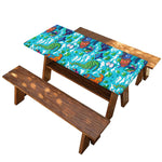 Xmas Dinosaur Pattern Print Picnic Table Cover