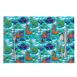 Xmas Dinosaur Pattern Print Placemat