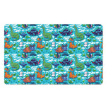 Xmas Dinosaur Pattern Print Polyester Doormat