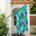 Xmas Dinosaur Pattern Print Polyester Flag