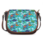 Xmas Dinosaur Pattern Print Saddle Bag