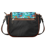 Xmas Dinosaur Pattern Print Saddle Bag