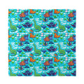 Xmas Dinosaur Pattern Print Silk Bandana