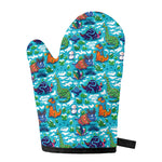 Xmas Dinosaur Pattern Print Single Oven Mitt