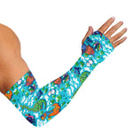 Xmas Dinosaur Pattern Print Sun Protection Arm Sleeves