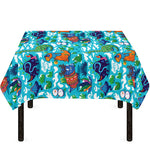 Xmas Dinosaur Pattern Print Tablecloth