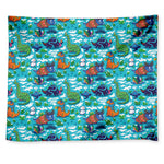 Xmas Dinosaur Pattern Print Tapestry