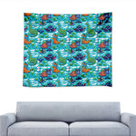Xmas Dinosaur Pattern Print Tapestry