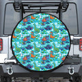 Xmas Dinosaur Pattern Print Tire Cover