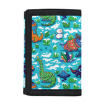 Xmas Dinosaur Pattern Print Trifold Wallet