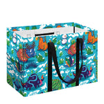 Xmas Dinosaur Pattern Print Utility Tote Bag