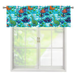 Xmas Dinosaur Pattern Print Window Valance