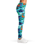 Xmas Dinosaur Pattern Print Women's Leggings