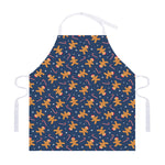 Xmas Gingerbread Man Pattern Print Adjustable Apron