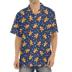 Xmas Gingerbread Man Pattern Print Aloha Shirt