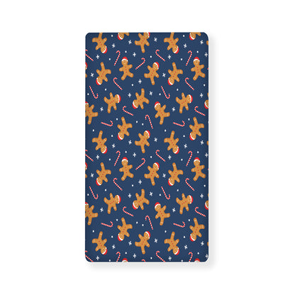 Xmas Gingerbread Man Pattern Print Baby Crib Sheet