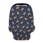 Xmas Gingerbread Man Pattern Print Baby Seat Cover