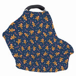 Xmas Gingerbread Man Pattern Print Baby Seat Cover