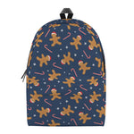 Xmas Gingerbread Man Pattern Print Backpack