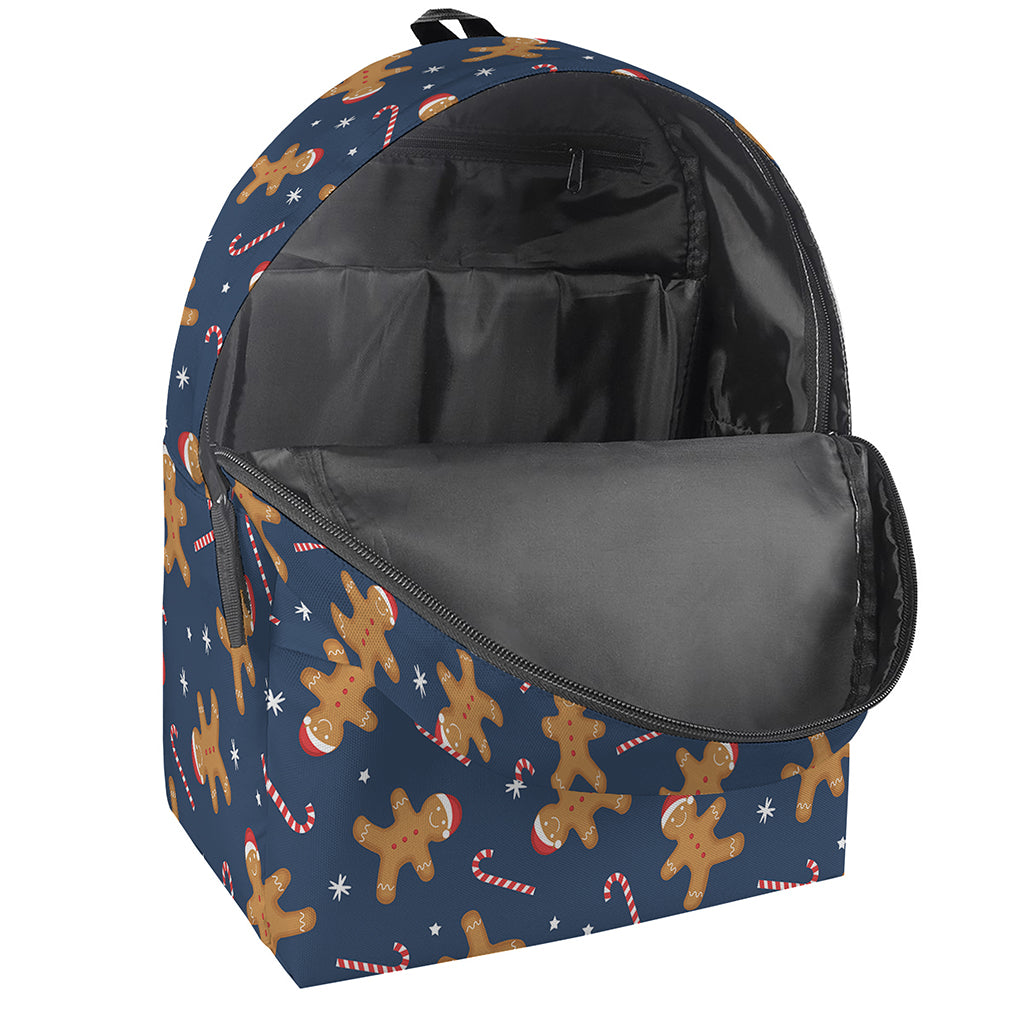 Xmas Gingerbread Man Pattern Print Backpack