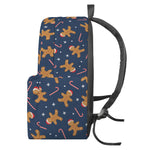 Xmas Gingerbread Man Pattern Print Backpack