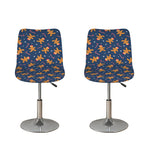 Xmas Gingerbread Man Pattern Print Bar Stool Covers