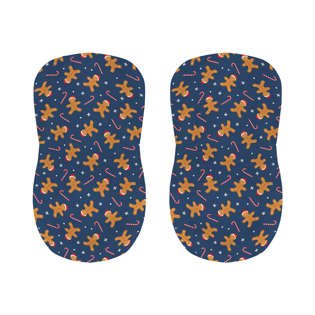 Xmas Gingerbread Man Pattern Print Bar Stool Covers