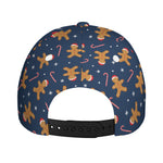 Xmas Gingerbread Man Pattern Print Baseball Cap