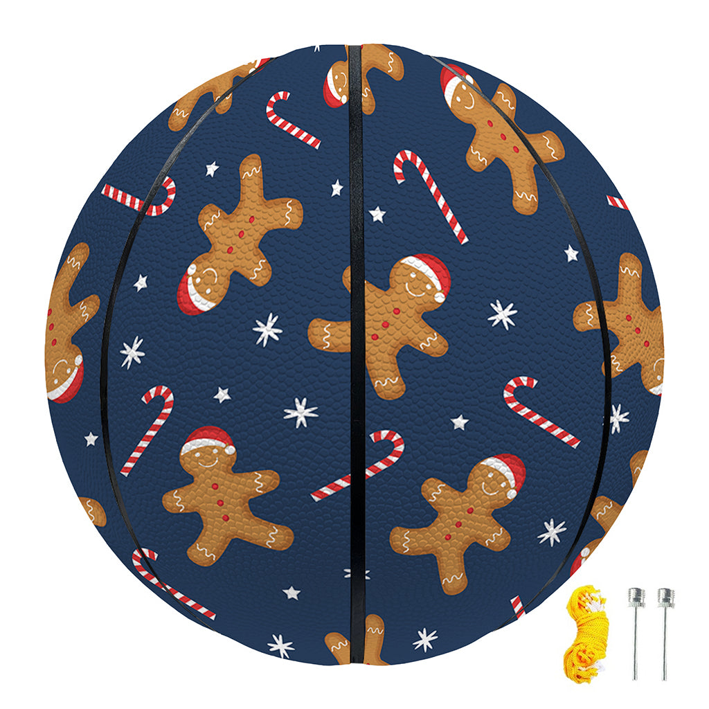 Xmas Gingerbread Man Pattern Print Basketball
