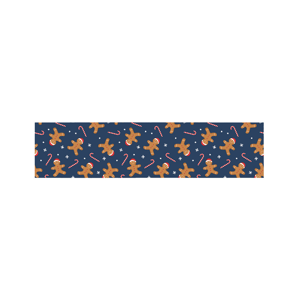Xmas Gingerbread Man Pattern Print Bed Runner