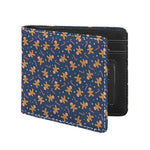 Xmas Gingerbread Man Pattern Print Bifold Wallet