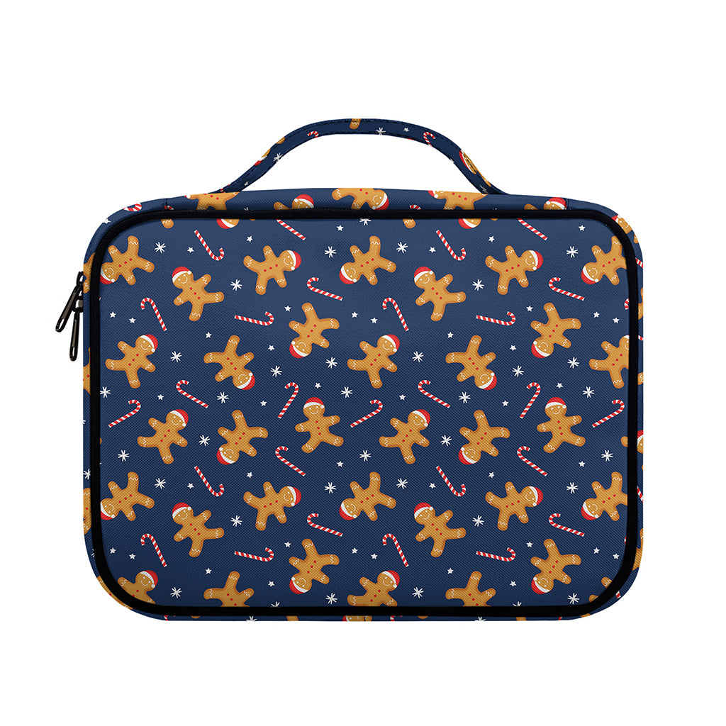 Xmas Gingerbread Man Pattern Print Briefcase Bible Bag