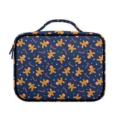 Xmas Gingerbread Man Pattern Print Briefcase Bible Bag