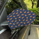 Xmas Gingerbread Man Pattern Print Car Side Mirror Covers