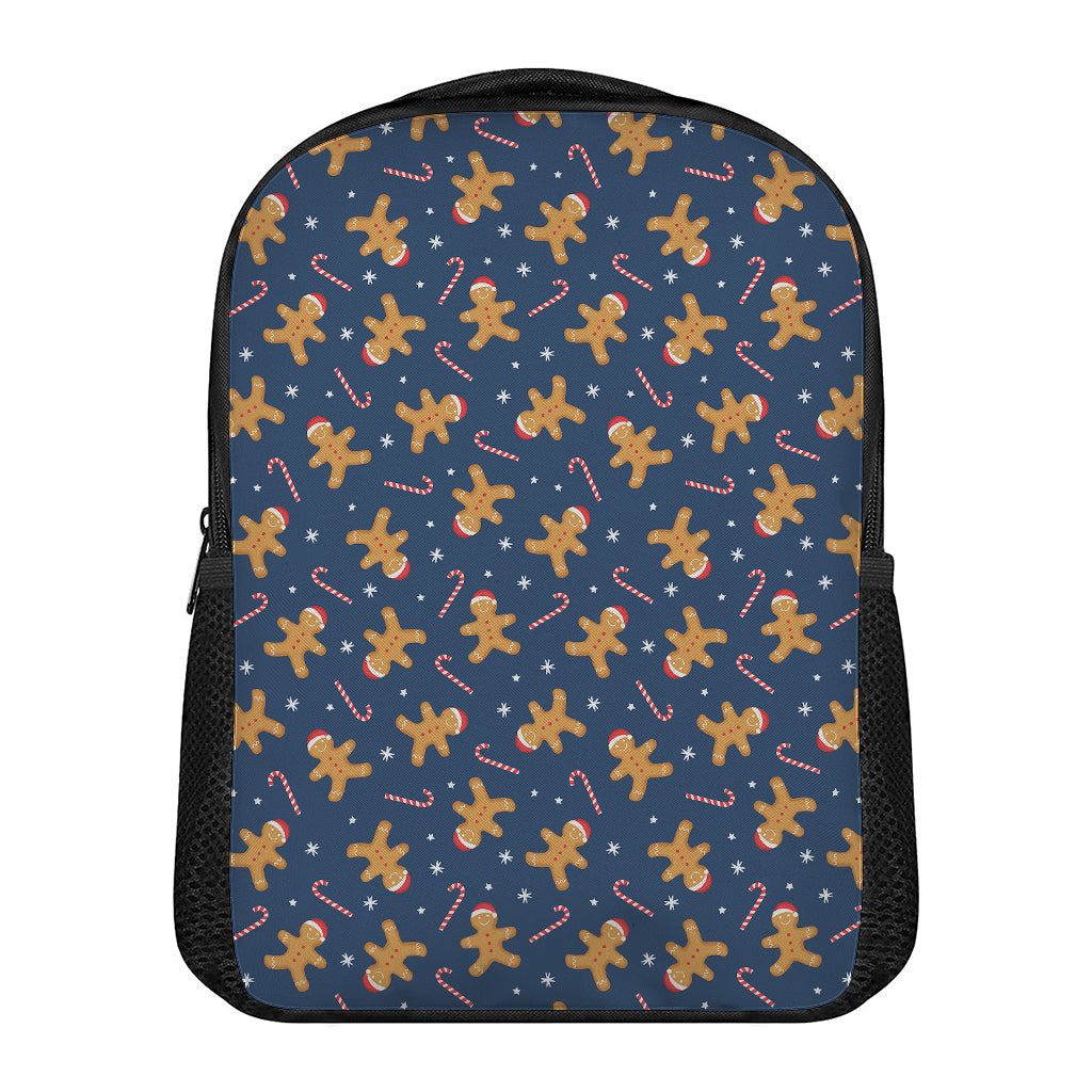 Xmas Gingerbread Man Pattern Print Casual Backpack