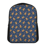 Xmas Gingerbread Man Pattern Print Casual Backpack