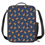 Xmas Gingerbread Man Pattern Print Crossbody Lunch Bag
