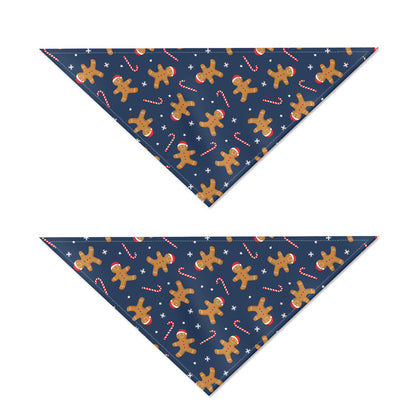 Xmas Gingerbread Man Pattern Print Dog Bandana