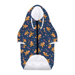 Xmas Gingerbread Man Pattern Print Dog Zip Up Hoodie