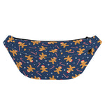 Xmas Gingerbread Man Pattern Print Fanny Pack