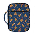 Xmas Gingerbread Man Pattern Print Front Pocket Bible Bag