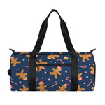 Xmas Gingerbread Man Pattern Print Gym Bag
