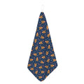 Xmas Gingerbread Man Pattern Print Hand Towel