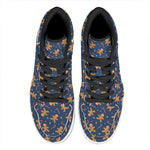 Xmas Gingerbread Man Pattern Print High Top Leather Sneakers