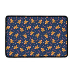Xmas Gingerbread Man Pattern Print Kitchen Mat